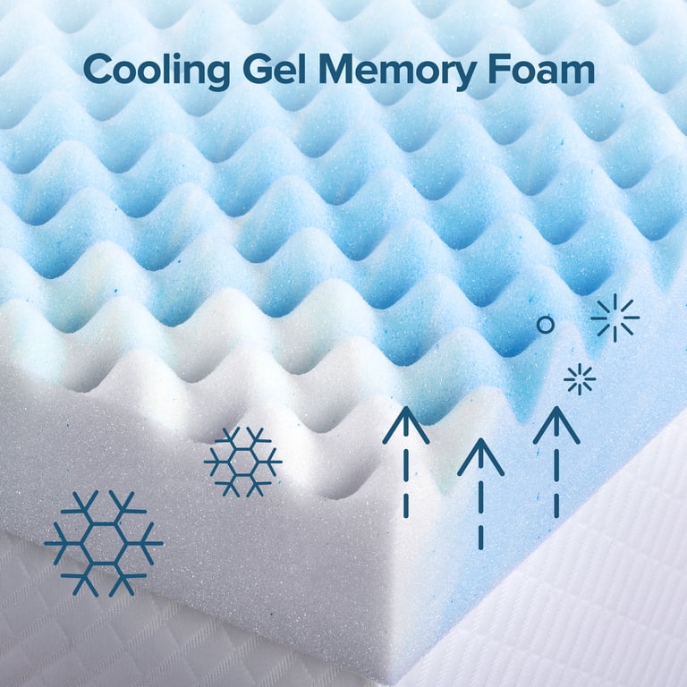 Zinus 2" Swirl Gel Cooling Memory Foam Mattress Topper, Twin photo 5