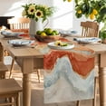 thumbnail image 2 of Table Runner 72 Inches Long for Kitchen Dining, Burnt Orange Coastal Dresser Scarf Farmhouse, Dining Table Decorations for Wedding/Parties, Summer Beach Nautical Abstract Art 18 x 72 In, 2 of 9