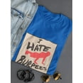 thumbnail image 3 of I Hate Burpees Women Royal Blue T-Shirt, Female x-Large, 3 of 4