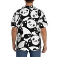 thumbnail image 3 of Kdxio Men'S Hawaiian Shirt For Men Short Sleeve Shirt Seamless Pattern Cute Panda Summer Casual Holiday Beach Button Down T-Shirts, 3 of 5