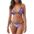 thumbnail image 1 of Disketp Colorful Purple Cosmos Flower para Bañador de Dos Piezas para Mujer, Bikini Sexy Halter String, Conjunto de Bikini en Triángulo, 1 of 6