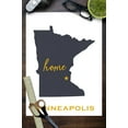 thumbnail image 3 of Minneapolis, Minnesota, Home State, Gray on White (9x12 Wall Art Print, Home Decor), 3 of 3