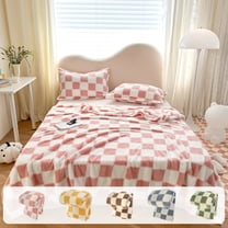 Yhmxh Buffalo Checkerboard Throw Blanket Grid Fluffy Microfiber Knitted Throw Blanket Cozy Lightweight Checkered Bed Blanket, Warmer Comfort Lightweight Bed Blanket for Sofa Couch Bed Living Room