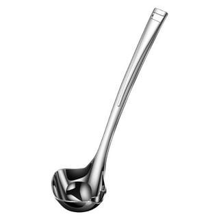 Soup Serving Ladle Big Soup Spoon, iPstyle Stainless Steel Heavy Duty Soup  Ladle Colander Spoon 