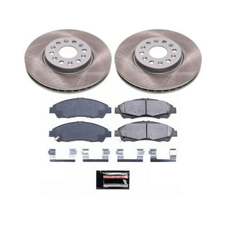 Front Brake Pad and Rotor Kit - Compatible with 2018 - 2020 Chevrolet Traverse - Power Stop