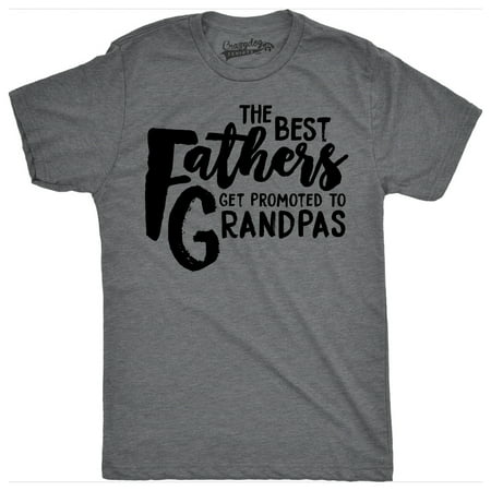 Crazy Dog Funny T-Shirts - Mens Best Fathers Get Promoted To Grandpas ...