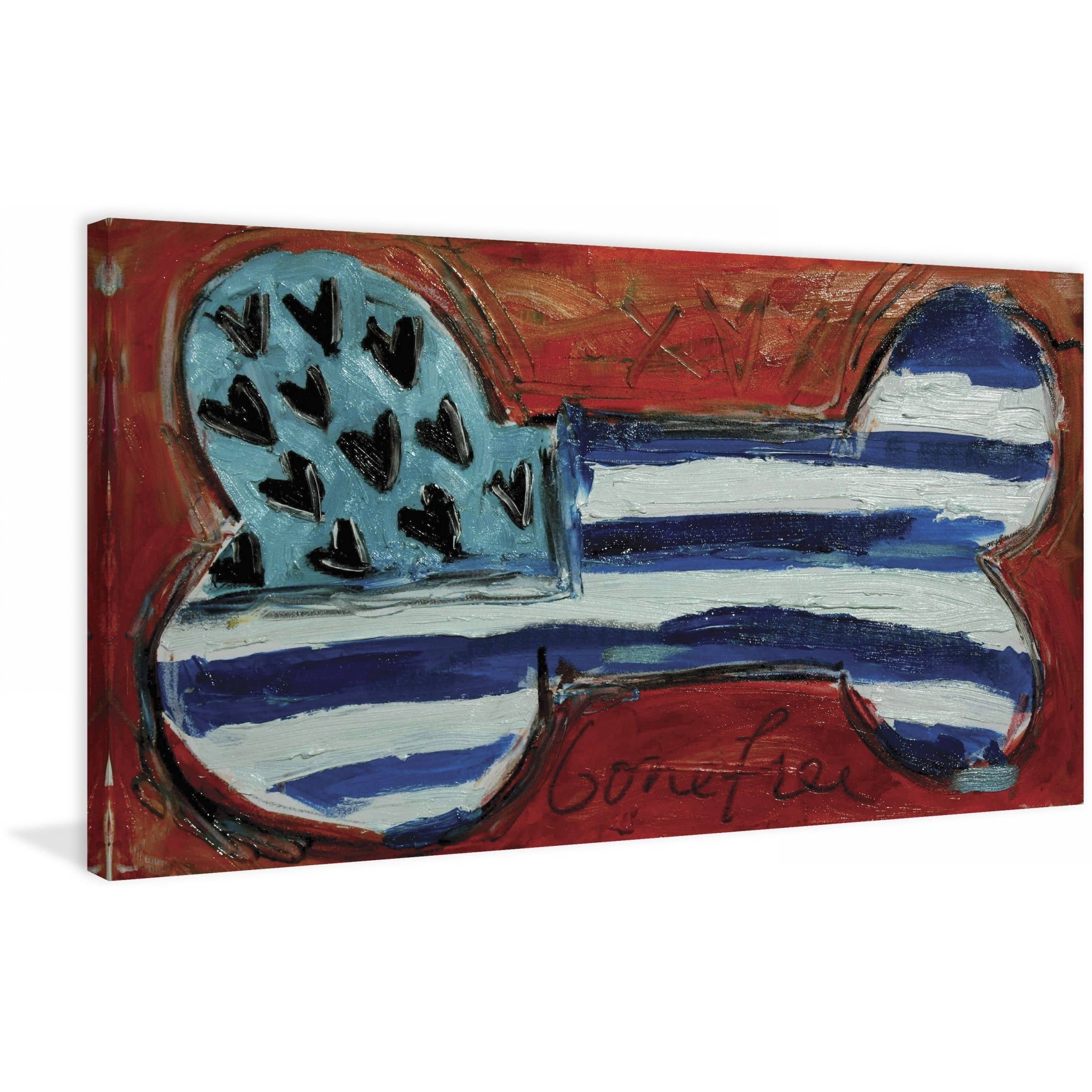 Marmont Hill "Orange Bone" by Tori Campisi Painting Print on Canvas