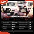 thumbnail image 2 of A-Premium Driver Side Power Door Mirror - Compatible with Honda Odyssey 2005-2010 - Non-Heated Manual Folding Black Texture Outside Rear View Mirror - Replace# 76250-SHJ-A13, 2 of 8