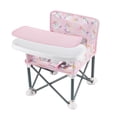 thumbnail image 1 of Asiento elevador para bebés PandaEar portátil plegable con bandeja rosa, 1 of 8