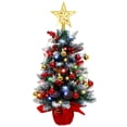 thumbnail image 1 of Mini árbol de Navidad Pequeño árbol de Navidad LED Artificial con Luces 24 Adornos de Bolas Decoración de árbol de Navidad de Escritorio para Dormitorio Cocina Oficina ANGGREK Otros, 1 of 8