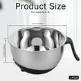 thumbnail image 2 of Stainless Steel Rice Washing Colander Bowl with Silicone Base and Handle Versatile Side Drainers Sturdy Robust for Cleaning Rinsing Fruits Vegetables and Beans, 2 of 11