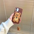 thumbnail image 3 of Phone Case, 3D Cute Bowknotr Bear Soft Silicone Shockproof Bumper All-Round Protective Phone Cover Compatible for iPhone XR (Brown), 3 of 4