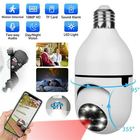 

Security Camera Surveillance Camera HD Night Vision Light Plug Night Vision 1080P Outdoor 360° Panoramic Plug Smart Home Security Wireless Camera