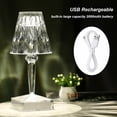 thumbnail image 4 of yeacher USB Rechargeable Acrylic Diamond Table Lamp Touching Control Crystal Bedside Night Light Decorative Bedroom Nightstand Lamp, 4 of 8