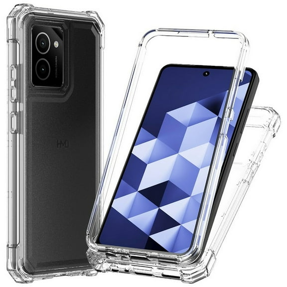 TJS for Nokia HMD Vibe (N159V TA-1590) Phone Case, Full Body Protective Heavy Duty Hybrid Bumper Cover (Clear)