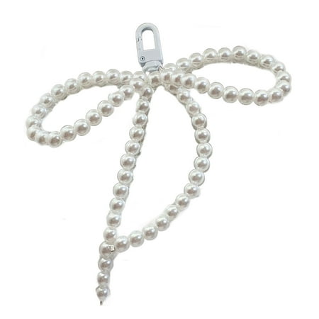 Women s Bag Ornament with Unique Beaded Bowknot Stylish Phone Straps Chain Charm