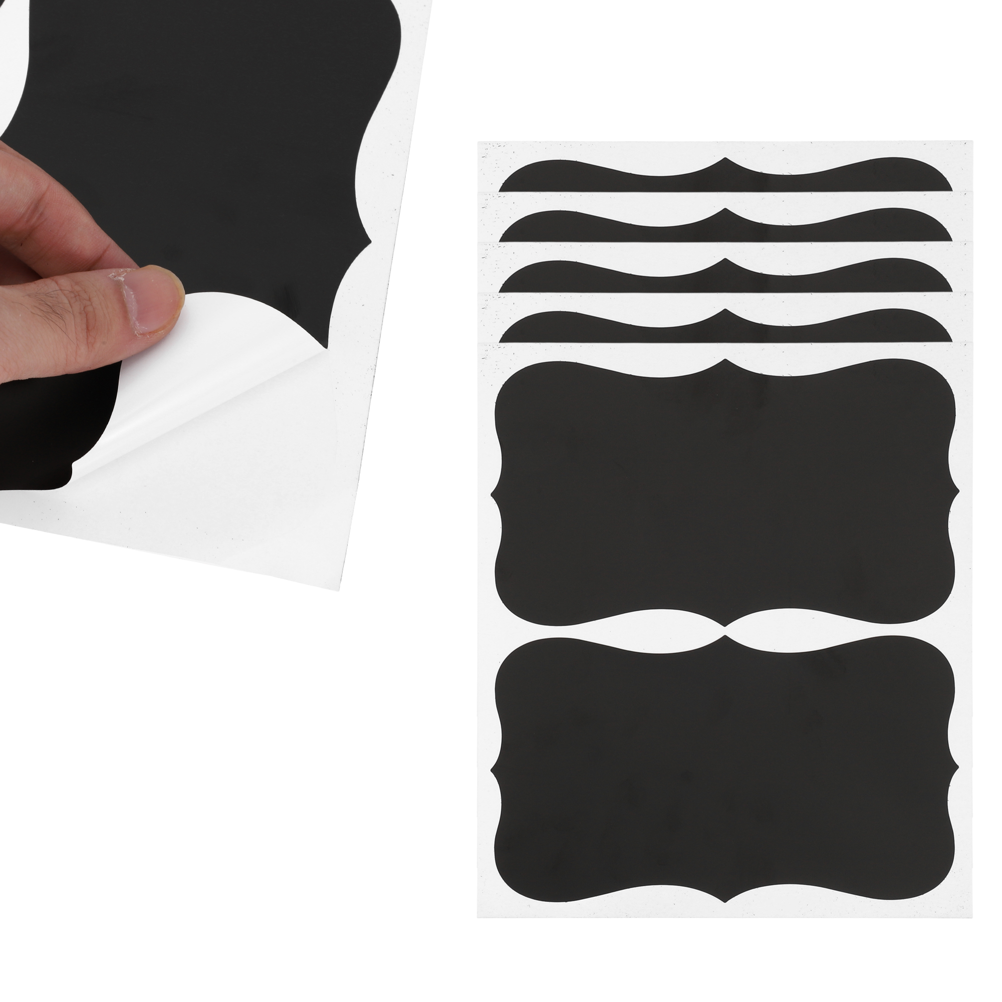 Unique Bargains Removable Erasable Model Gift Stickers 4.13"x7.09" 10 Pcs Black Model L