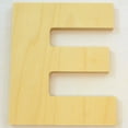 thumbnail image 1 of Package of 1, 16 Inch X 3/4" Thickness Baltic Birch Wood Letter E in The Arial Font, Thick, Upper Case for Art & Craft Project, Made in USA, 1 of 4