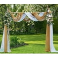 thumbnail image 3 of Warm Home Designs 55 Inches Wide x 4 Yard Long Caramel Gold Sheer Bulk Fabric for Wedding Arch Decorations or Crafts. AF GOLD 144, 3 of 4