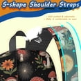 thumbnail image 5 of Mushroom and Moon Black Pattern 17" School Backpacks for Teens,Waterproof Oxford Fabric,S-Shape Padded Straps for School,Travel,Hiking,Camping, 5 of 6