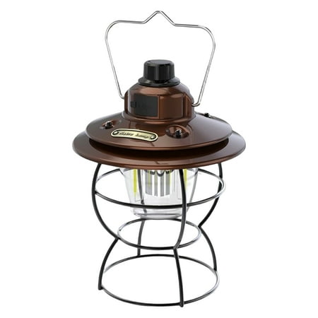 

Mpeace Camping Light Multifunctional Portable Handle USB Port Vintage Shape LED Emergency Lamp for Courtyard