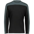 thumbnail image 2 of Holloway 223502.62U.4XL Momentum Team Long Sleeve T-Shirt, Black & Iron - 4XL, 2 of 5