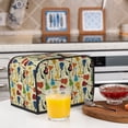 thumbnail image 5 of KLL Different Kind Of Guitars Print 2 Slice Toaster Dust Covers Kitchen Small Appliance Cover with 2 Pockets,Can hold Jam Spreader Knife & Toaster Tongs (11.4 x 7.9 x 7.5), 5 of 6