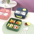 thumbnail image 6 of Large Capacity Three Compartment Lunch Box with Tableware, Portable Sealed Meal Container for Workers, Microwave Safe And Leak-Proof Bento Box for Office And Travel, 1 Lunch Box, 6 of 7