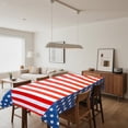 thumbnail image 4 of Memorial Day decorations, Patriotic decor, Vinyl Tablecloth, Outdoor Tablecloth, Party Tablecloth, Camping Party decorations, Backyard decorations Outdoor, Flag Motif, 1 Pc, 4 of 5