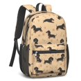 thumbnail image 2 of Dachshund and Bone Orange Pattern 17" School Backpacks for Teens,Waterproof Oxford Fabric,S-Shape Padded Straps for School,Travel,Hiking,Camping, 2 of 6