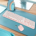 thumbnail image 3 of Combinación De Teclado Inalámbrico, Pequeño Teclado Inalámbrico De Rebote Y Mouse Con Rosa De Tapa Redonda De Punk Puro Puro, 3 of 7