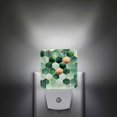 Abstract Ombre Green Yellow Geometric Plug-in LED Night Lights Modern ...