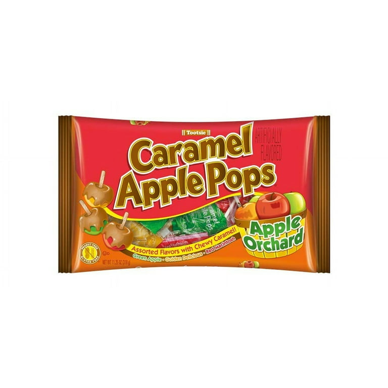 Tootise Assorted Caramel Apple Pops Halloween Apple Orchard, 12.7