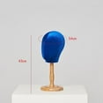 thumbnail image 5 of Cabeza de maniquí con exhibición de sombrero, modelo de cabeza de maniquí, portátil de mesa con Base de madera Base Corta Azul Yuyangstore Cabeza de maniquí, 5 of 5