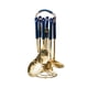 thumbnail image 1 of Juego de utensilios de cocina con soporte giratorio de lujo, resistentes al calor. azul, 1 of 8