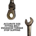 thumbnail image 5 of BELOWSYALER Ratcheting Wrench Flexible Head Double Joint Long Metric Ratcheting Wrench 8-19mm Open Ended Wrench for Maintenance, 5 of 6