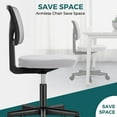 thumbnail image 6 of CONCETTA Compact Ergonomic Mesh Office Chair, Armless, Adjustable Height, Small Spaces Use, Gray, 6 of 7