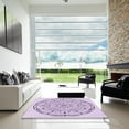 thumbnail image 7 of Ahgly Company Machine Washable Indoor Square Transitional Rich Lilac Purple Area Rugs, 4' Square, 7 of 7