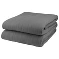 thumbnail image 4 of Pure Warmth Solid Flannel Electric Heated Warming 50x60 Throw Blanket Grey, 4 of 5