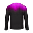 thumbnail image 4 of Hinvhai Print Men's T-Shirt Casual Round Neck Long Sleeve Pullover Fashion Lightweight Comfy Tees Tunic Tops Purple 10(XL), 4 of 5