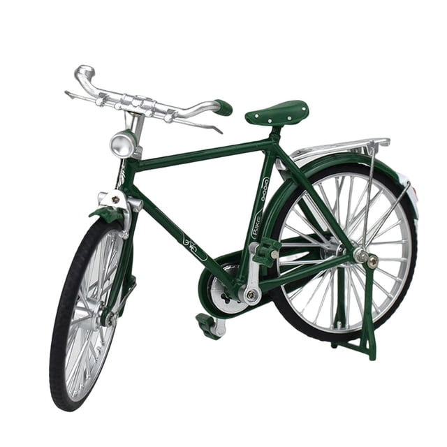 Colecciones de modelos de bicicletas , juguetes clásicos, figuritas en miniatura, arte de oficina, escultura interior hecha a mano, decoración , Verde B Macarena Mini bicicleta realista