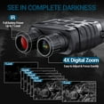 thumbnail image 2 of BEBANG Night Vision Binoculars,Infrared Digital Night Vision Goggles with HD Video and Photo Modes,32GB Memory Card,Viewing from 984ft/300m,WIFI, 2 of 9