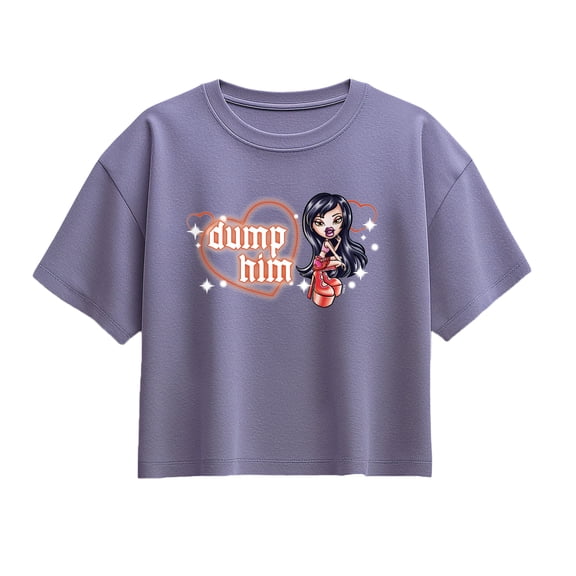 Bratz! - Dump Him Jade Short Sleeve Boxy Graphic T-Shirt