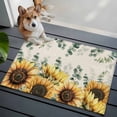 thumbnail image 3 of 2x3 Ft Entryway Area Rug, Sunflower Eucalyptus Kitchen Rug Runner Washable Floor Mat, Farmhouse Weeping Botanical Linen Non Slip Indoor Door Mat Throw Carpet for Bathroom Living Room Bedroom, 3 of 8
