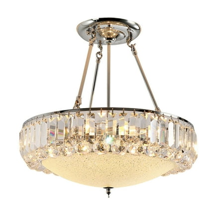 

Oukaning K9 Crystal Clear Chandelier E14 LED Luxury Hanging Pendant Lamp