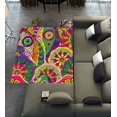 thumbnail image 1 of ECZJNT Colorful Abstracts Translucent Figures Area Rugs 4 x 5ft Floor Carpet Mat for Living Dinning Room Bedroom Kitchen Hallway Office Decor, 1 of 6