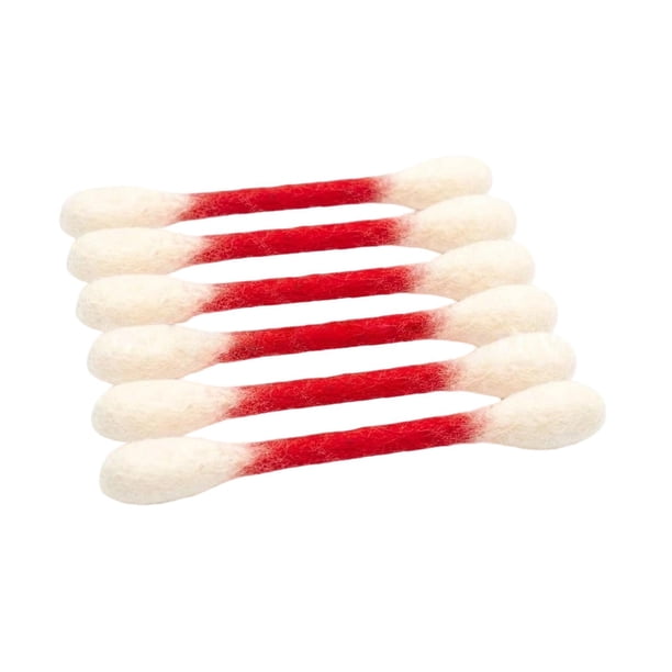 6 hisopos de juguete para gatos, regalos para mascotas, ejercicio y juego para gatos de interior, suministros para mascotas Rojo