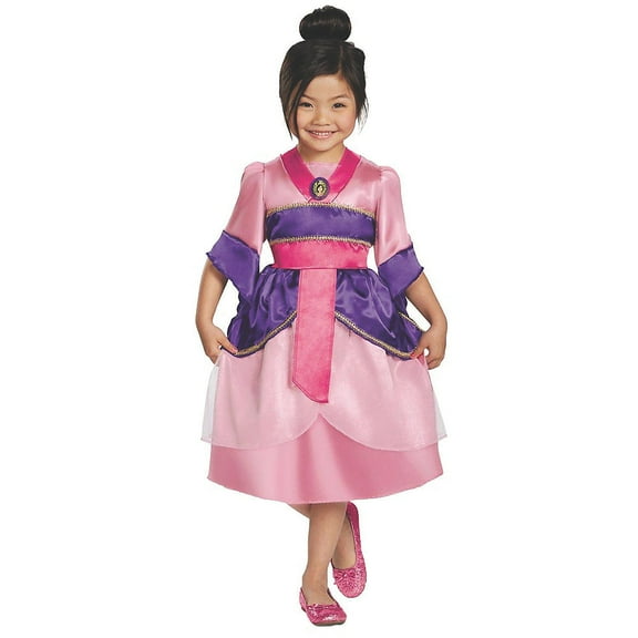 Disguise Girls' Mulan Sparkle Classic Costume - Size 4-6x