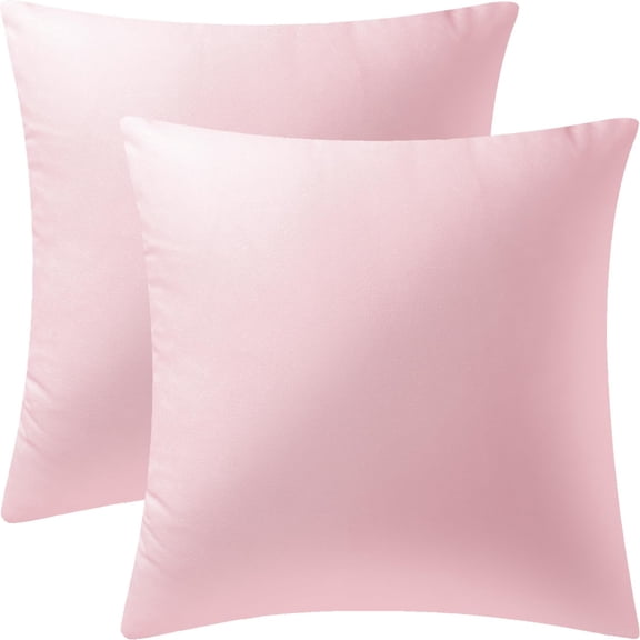 Nmkwnr Set of 2 Decorative Velvet Throw Pillow Covers Solid Color Square Cushion Covers for Sofa Bed Living Room Office, 16"x16"