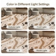 thumbnail image 7 of ODIKA 2'x3' Brown Beige Abstract Flowing Waves Washable Doormat Curved Lines Circles Modern Minimalist for Entryway, Kitchen, Laundry Room, Non-Slip, Low Pile, 7 of 7
